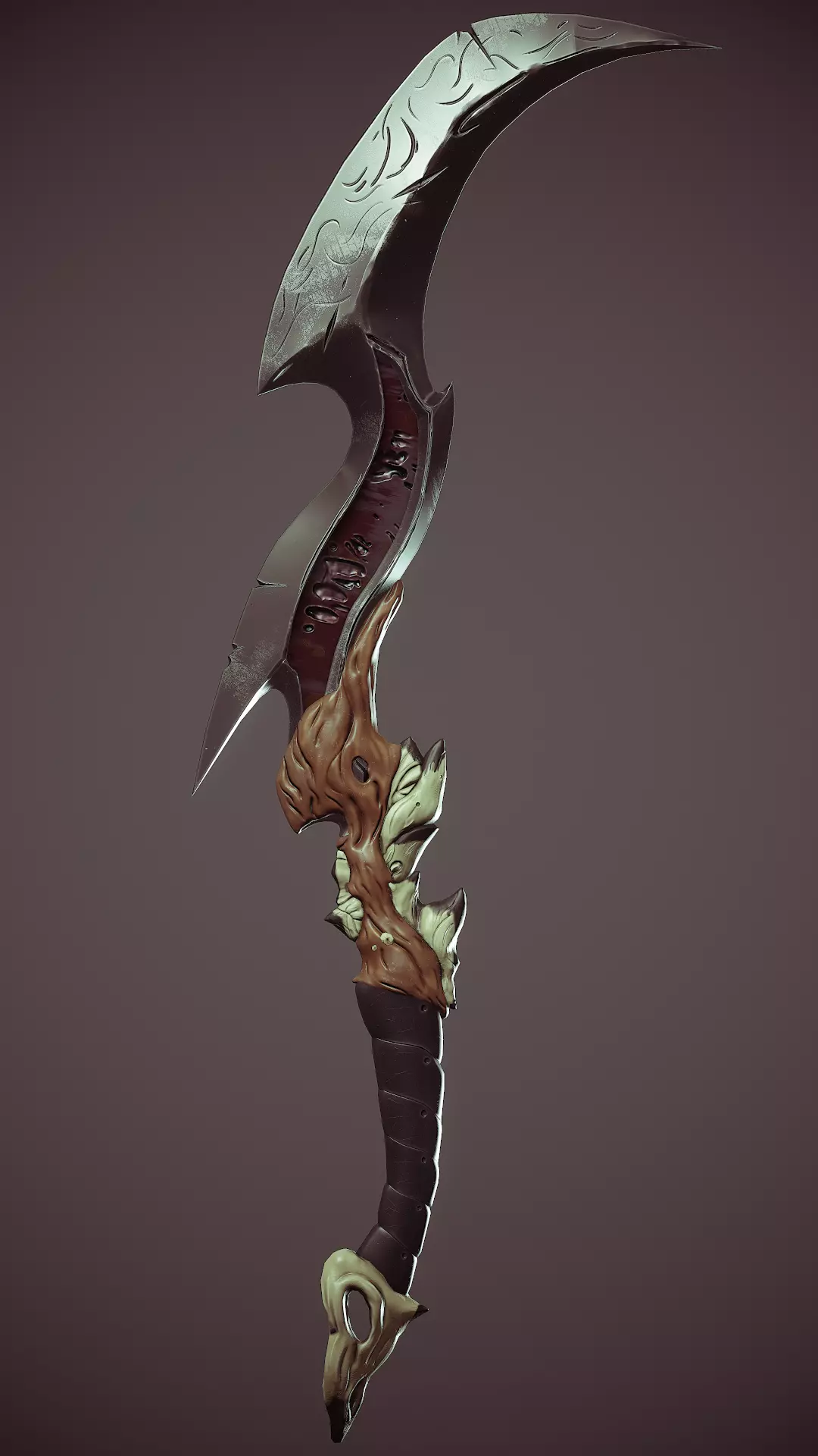 Homemade blade Low-poly 3D model_0