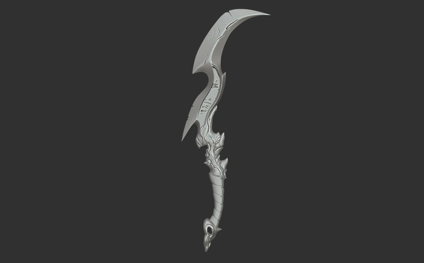 Homemade blade Low-poly 3D model_12