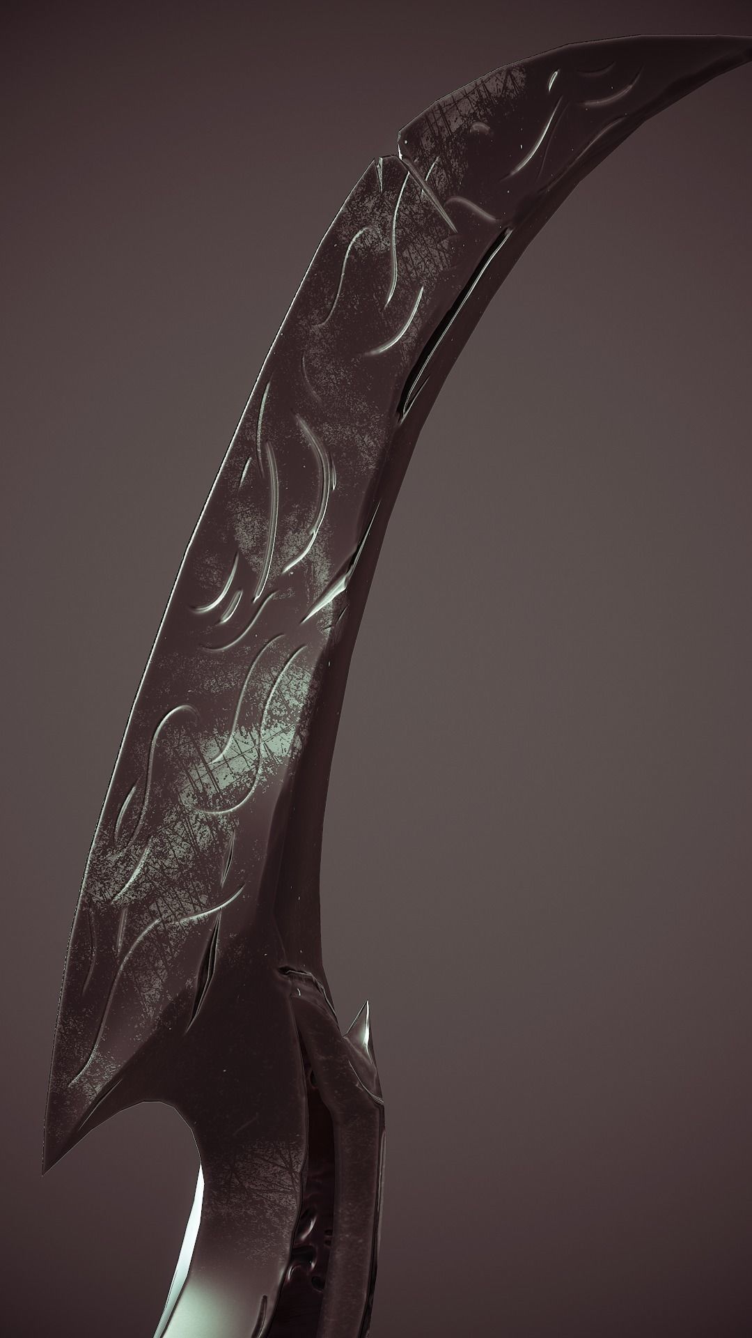 Homemade blade Low-poly 3D model_9