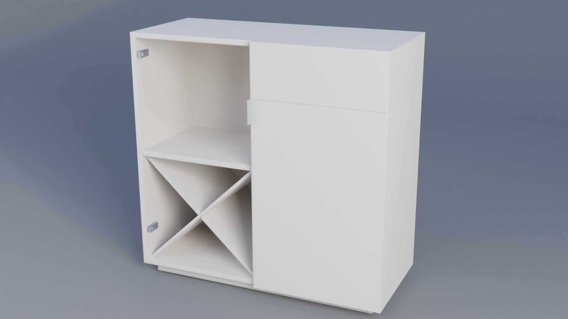 mini bar Low-poly 3D model_1