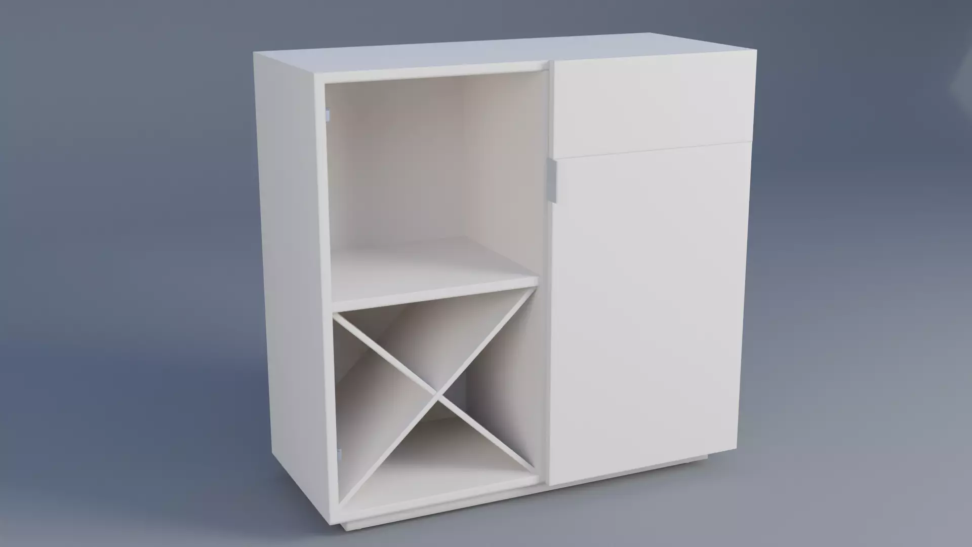 mini bar Low-poly 3D model_0