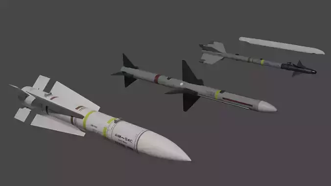 NATO Aircraft Missile Set 3D model
