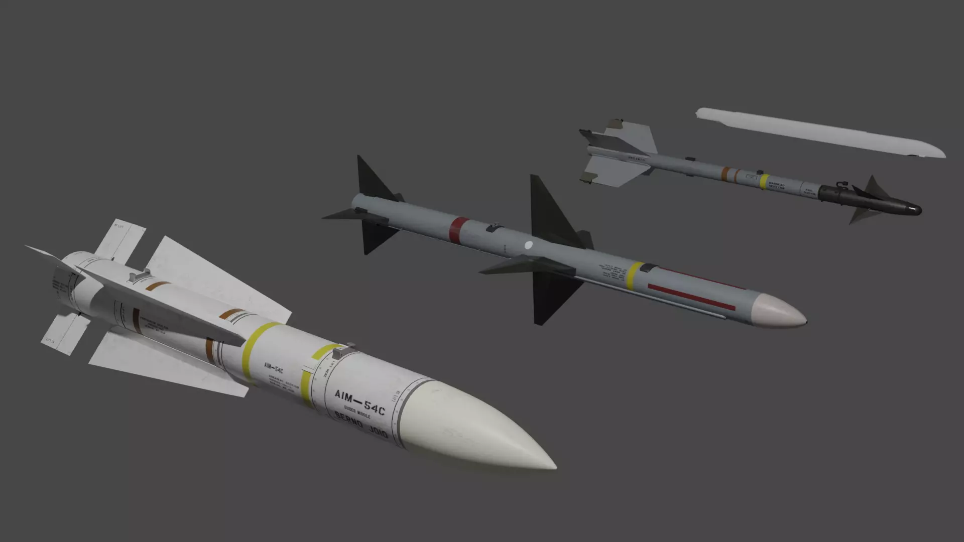 NATO Aircraft Missile Set 3D model_0