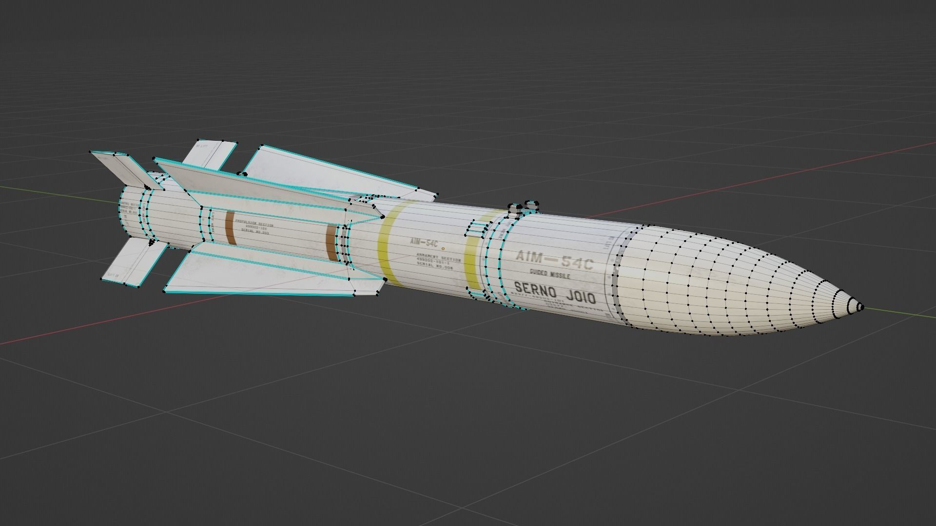 NATO Aircraft Missile Set 3D model_3