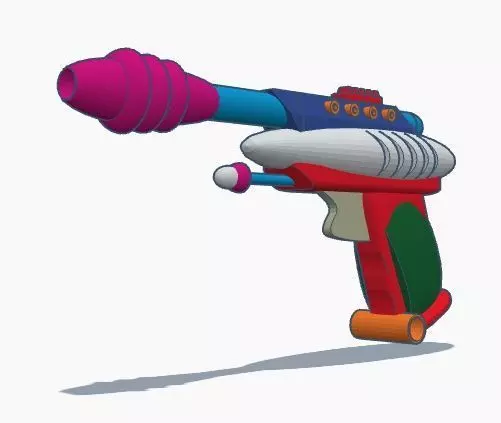 Atomic Age Toy Ray Gun v6 3D print model_0