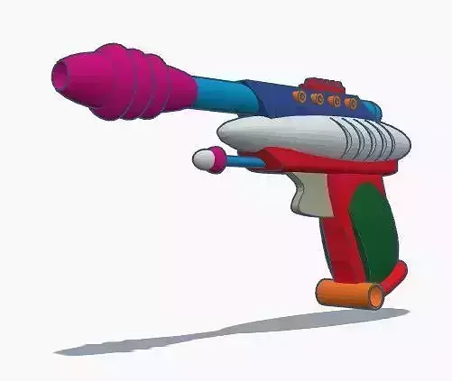 Atomic Age Toy Ray Gun v6 3D print model