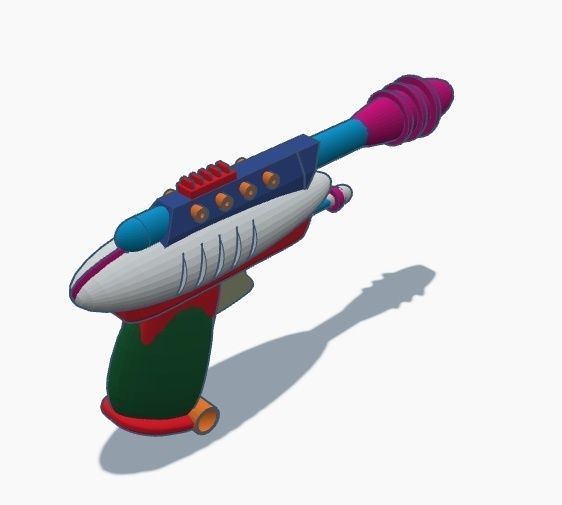 Atomic Age Toy Ray Gun v6 3D print model_1