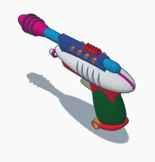 Atomic Age Toy Ray Gun v6 3D print model_2