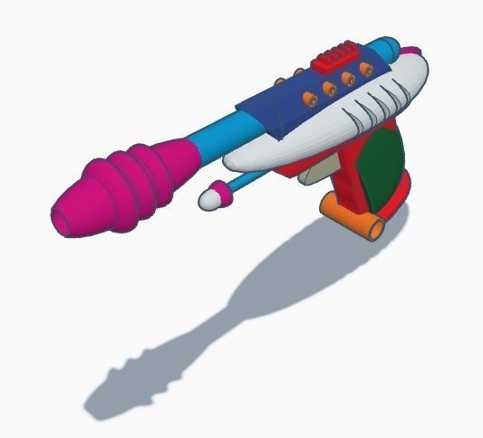 Atomic Age Toy Ray Gun v6 3D print model_8