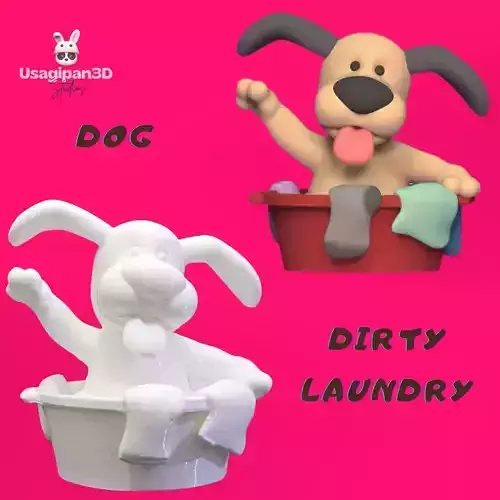 Dog Dirty Laundry 3D print model