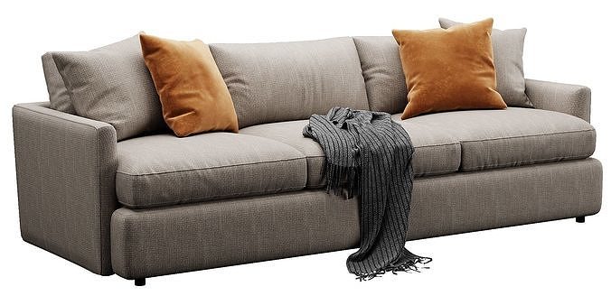 Crate and Barrel Lounge Sofa 3D model 3