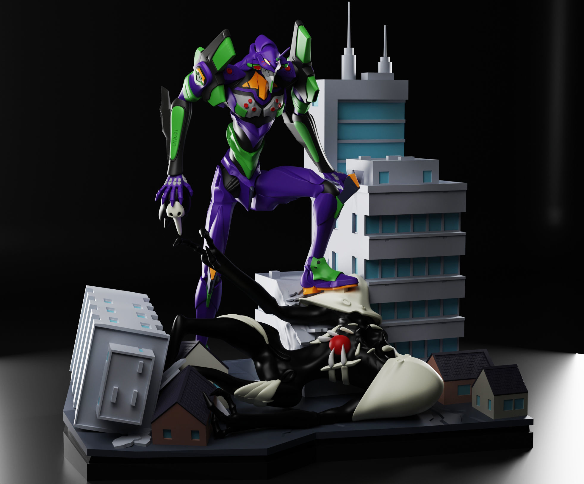EVA-01 FROM ANIME EVANGELION 3D print model_1