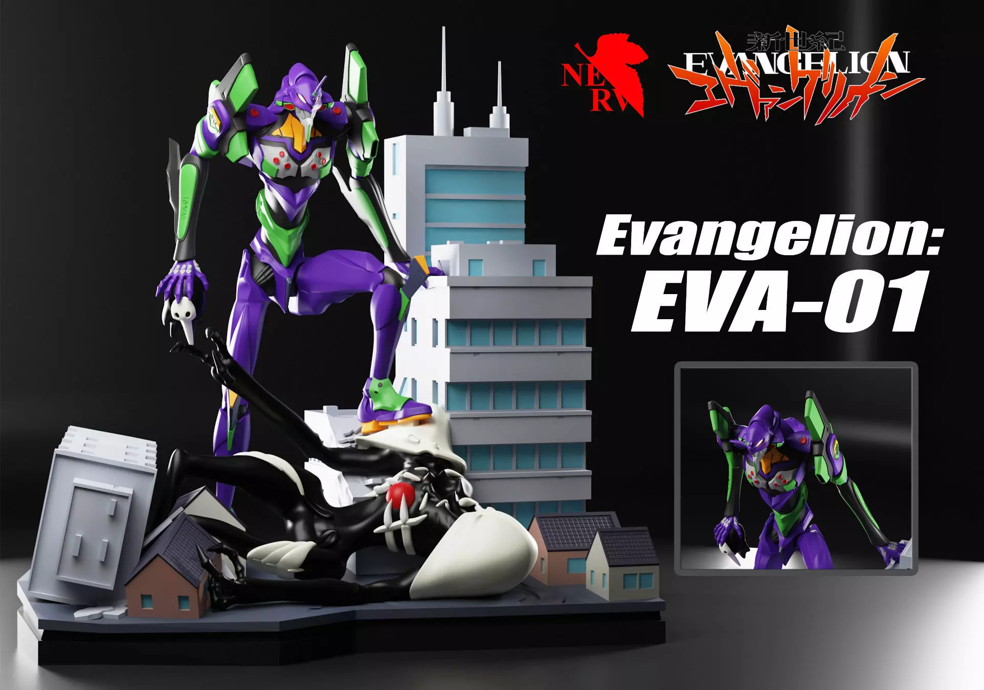 EVA-01 FROM ANIME EVANGELION 3D print model_0