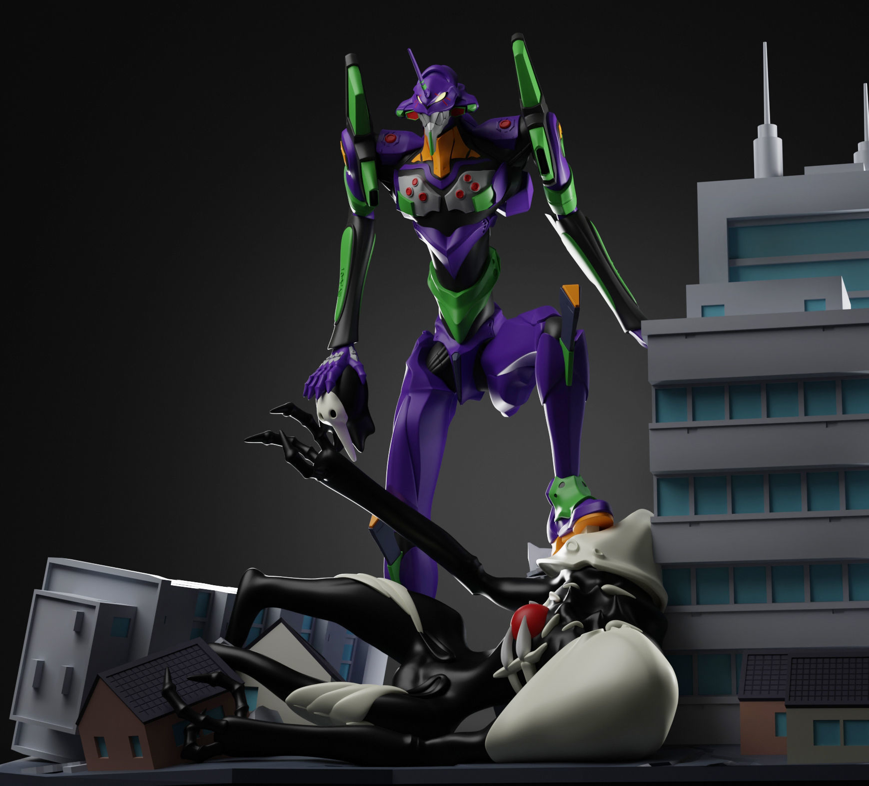 EVA-01 FROM ANIME EVANGELION 3D print model_2