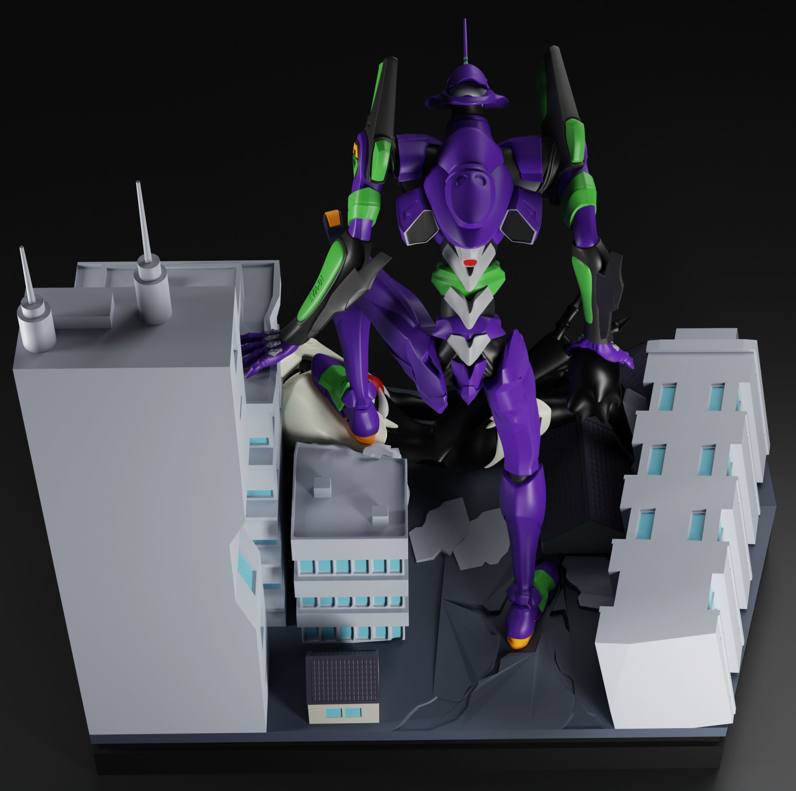 EVA-01 FROM ANIME EVANGELION 3D print model_3