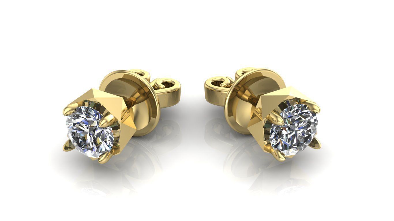 Earrings 3D print model_1