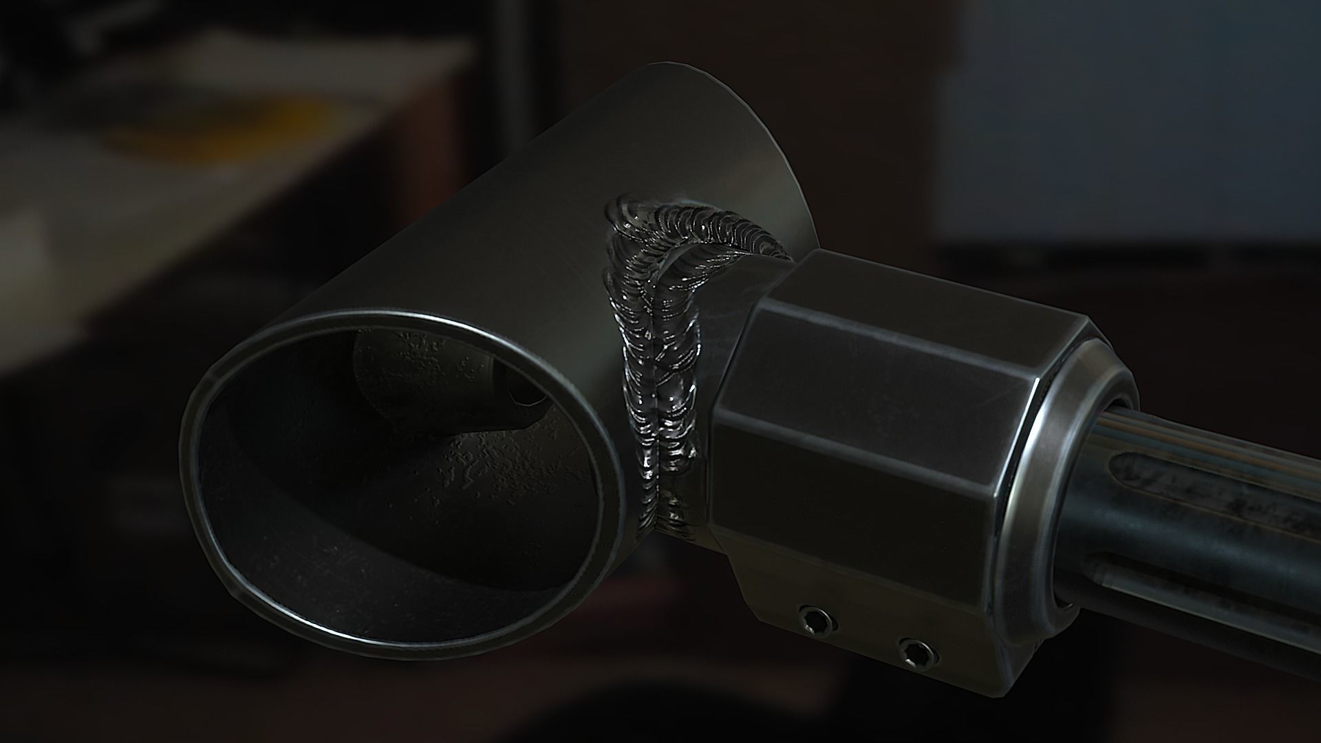 Accuracy International AW50-50 BMG Rifle - Low poly model Low-poly 3D model_6