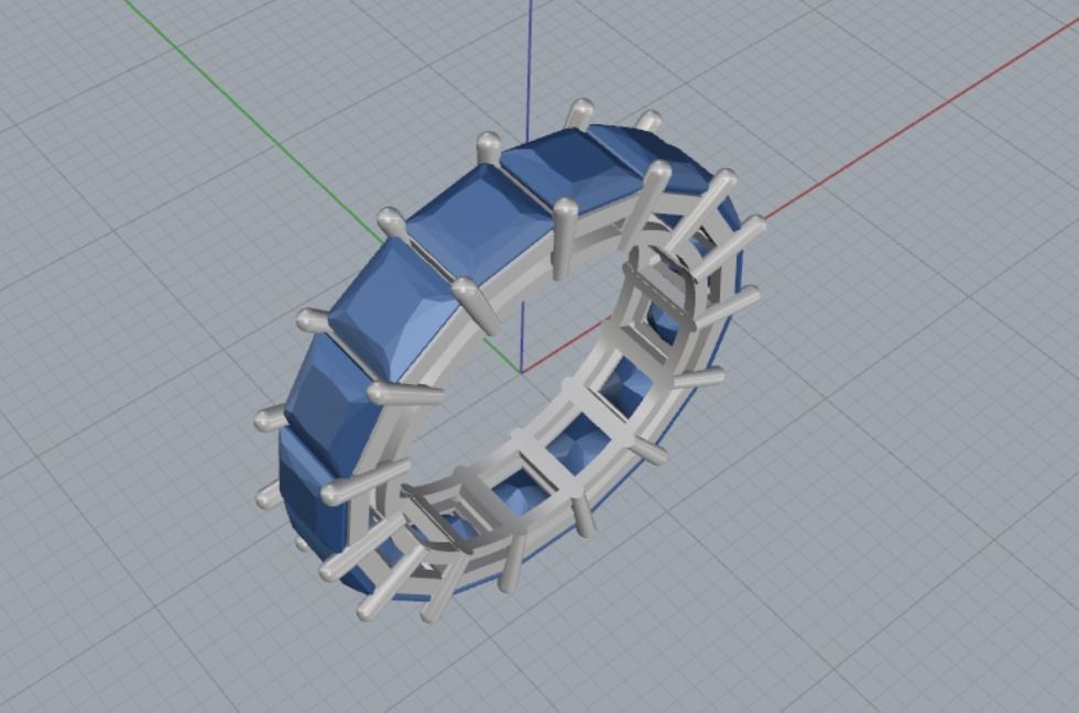 wedding ring 3D print model_9