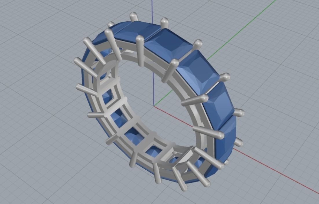 wedding ring 3D print model_11