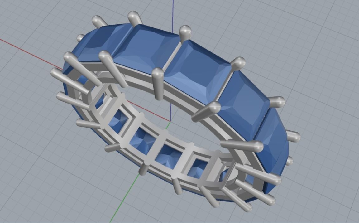 wedding ring 3D print model_14