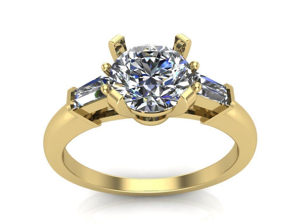 Engagement rings 3D print model_3