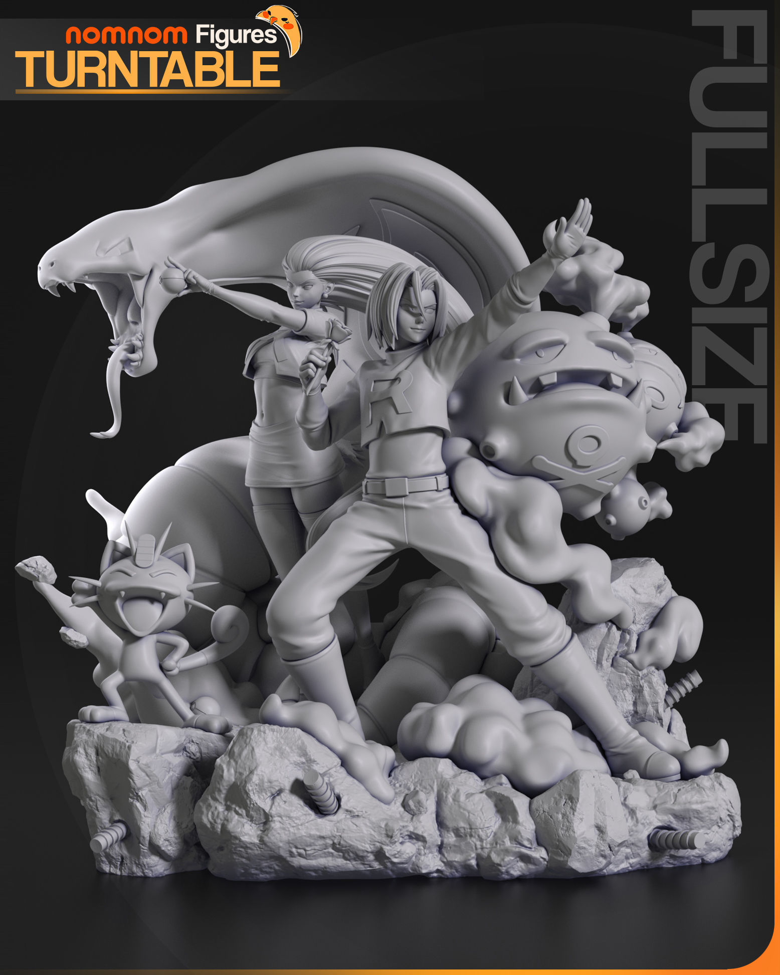 Team Rocket - Diorama Pokemon 3D print model_1