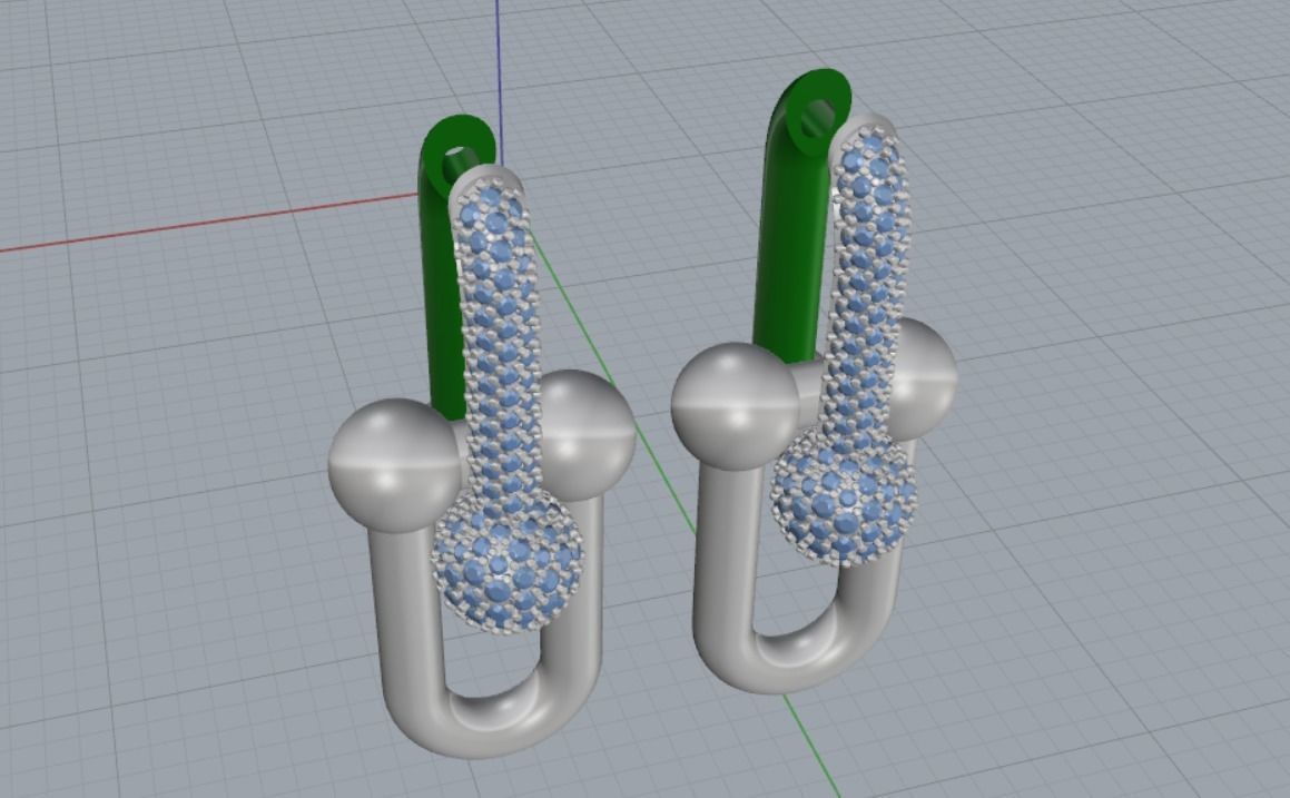 Earrings 3D print model_14