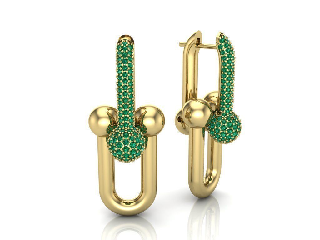 Earrings 3D print model_2