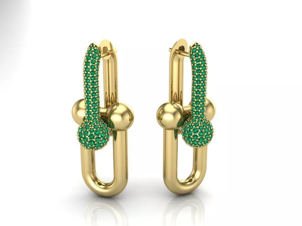 Earrings 3D print model_0