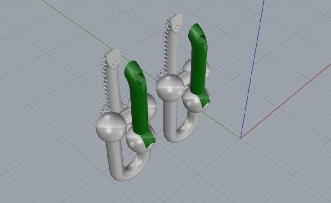 Earrings 3D print model_15