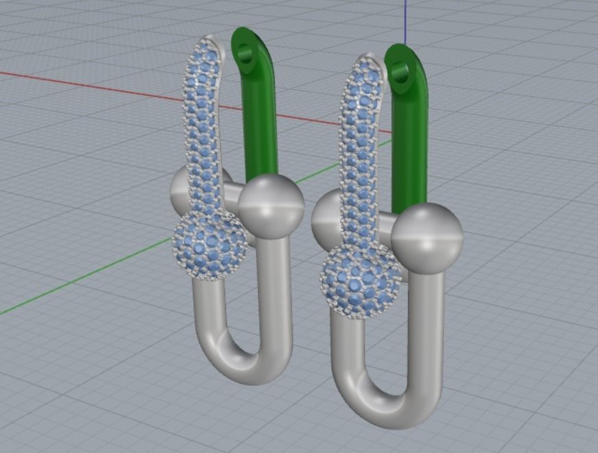 Earrings 3D print model_7