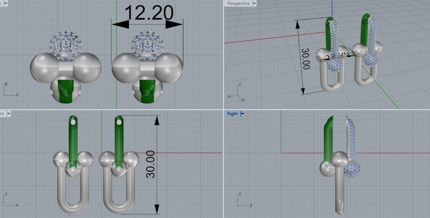 Earrings 3D print model_13