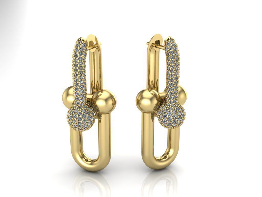 Earrings 3D print model_3