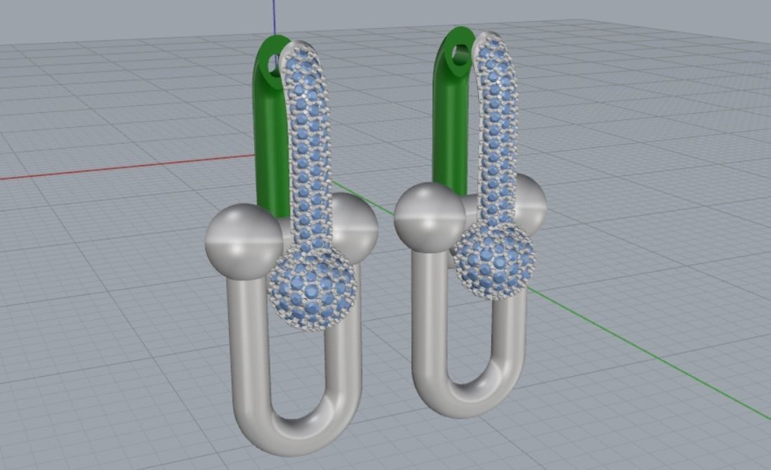 Earrings 3D print model_11
