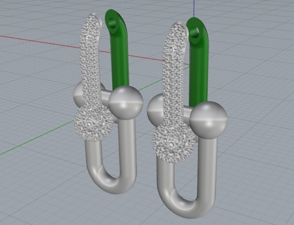 Earrings 3D print model_12