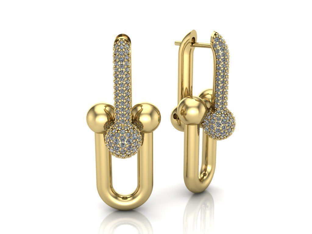 Earrings 3D print model_1
