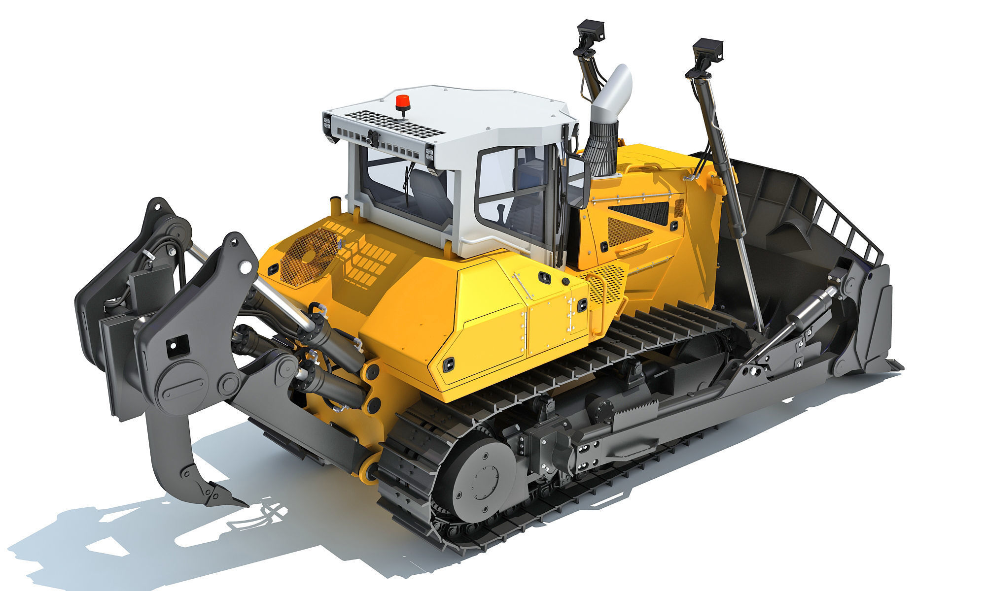 Mining Crawler Dozer 3D model_6
