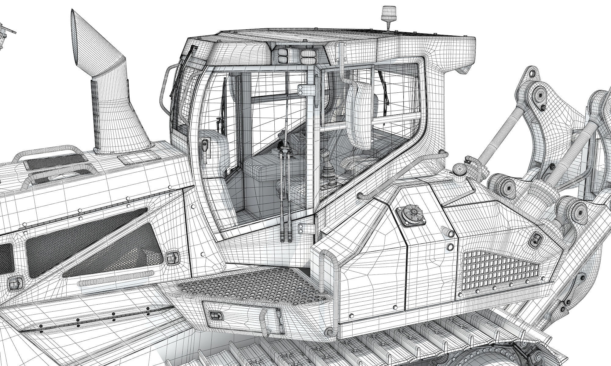 Mining Crawler Dozer 3D model_20