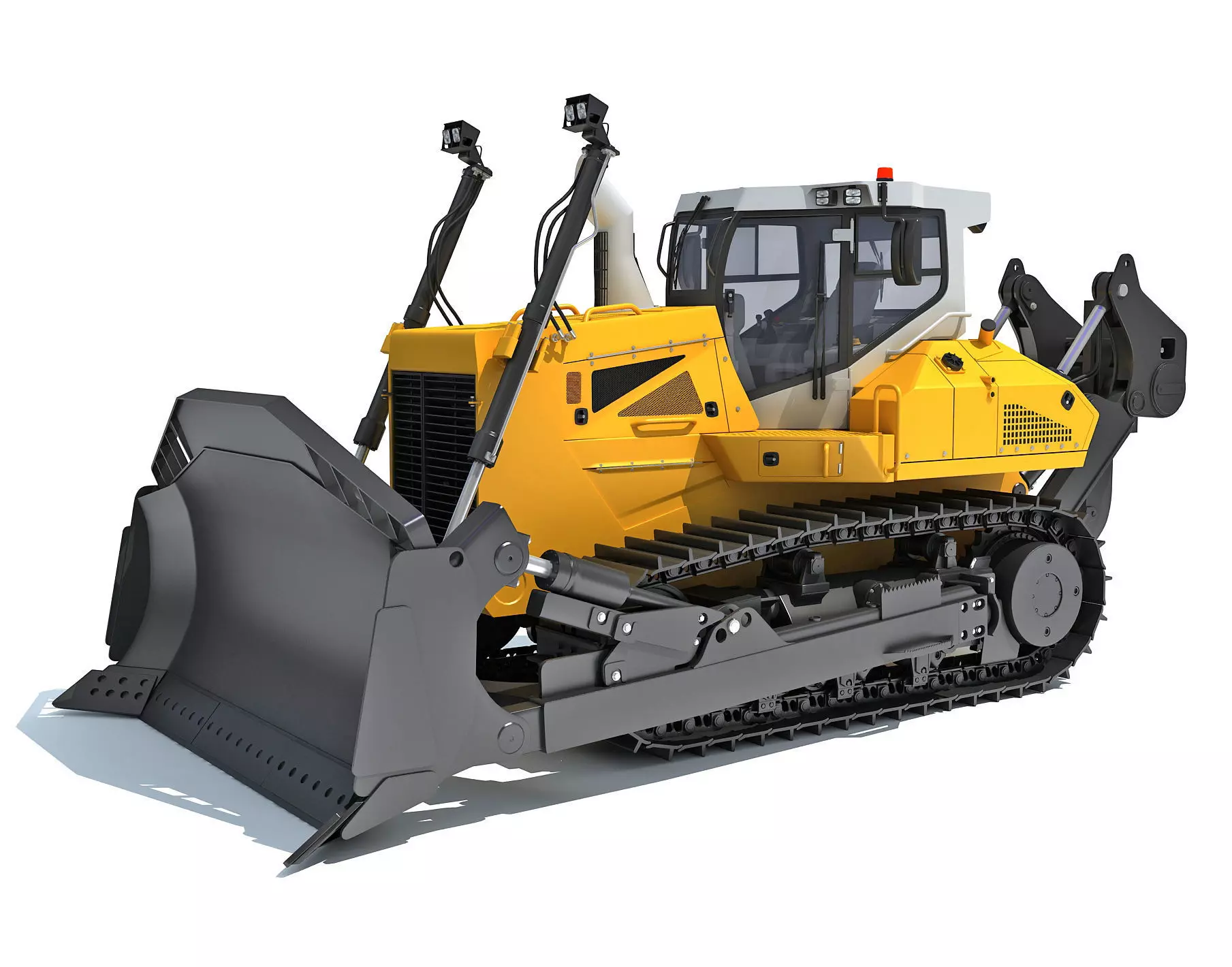 Mining Crawler Dozer 3D model_0