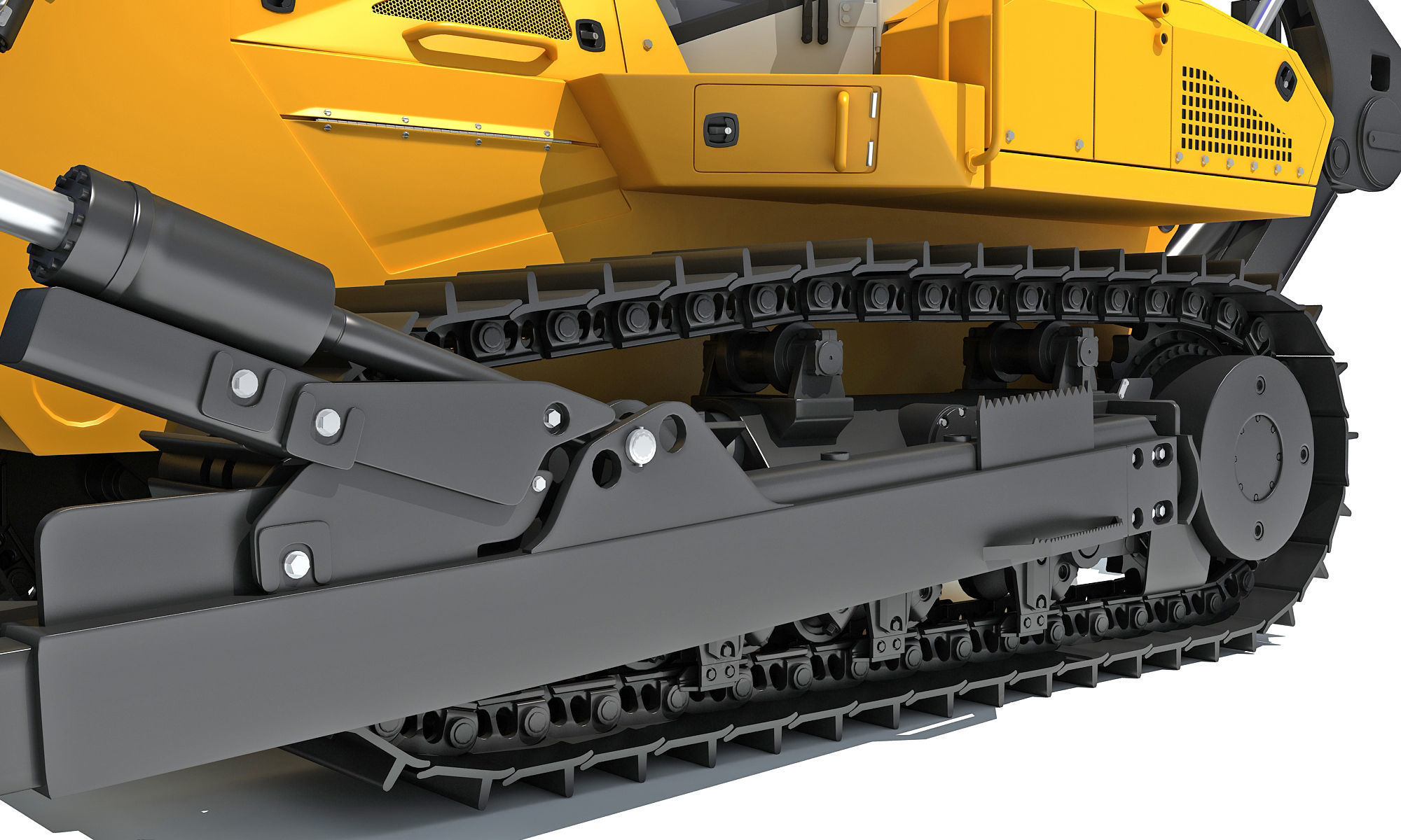 Mining Crawler Dozer 3D model_13