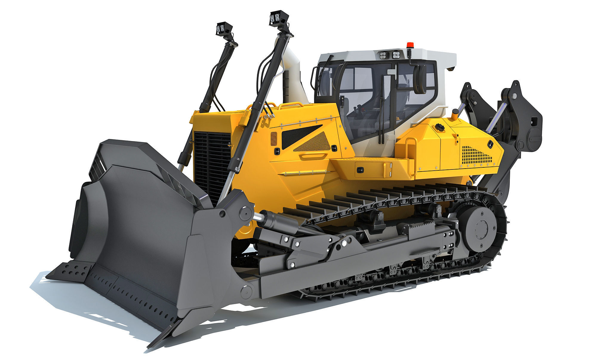 Mining Crawler Dozer 3D model_10