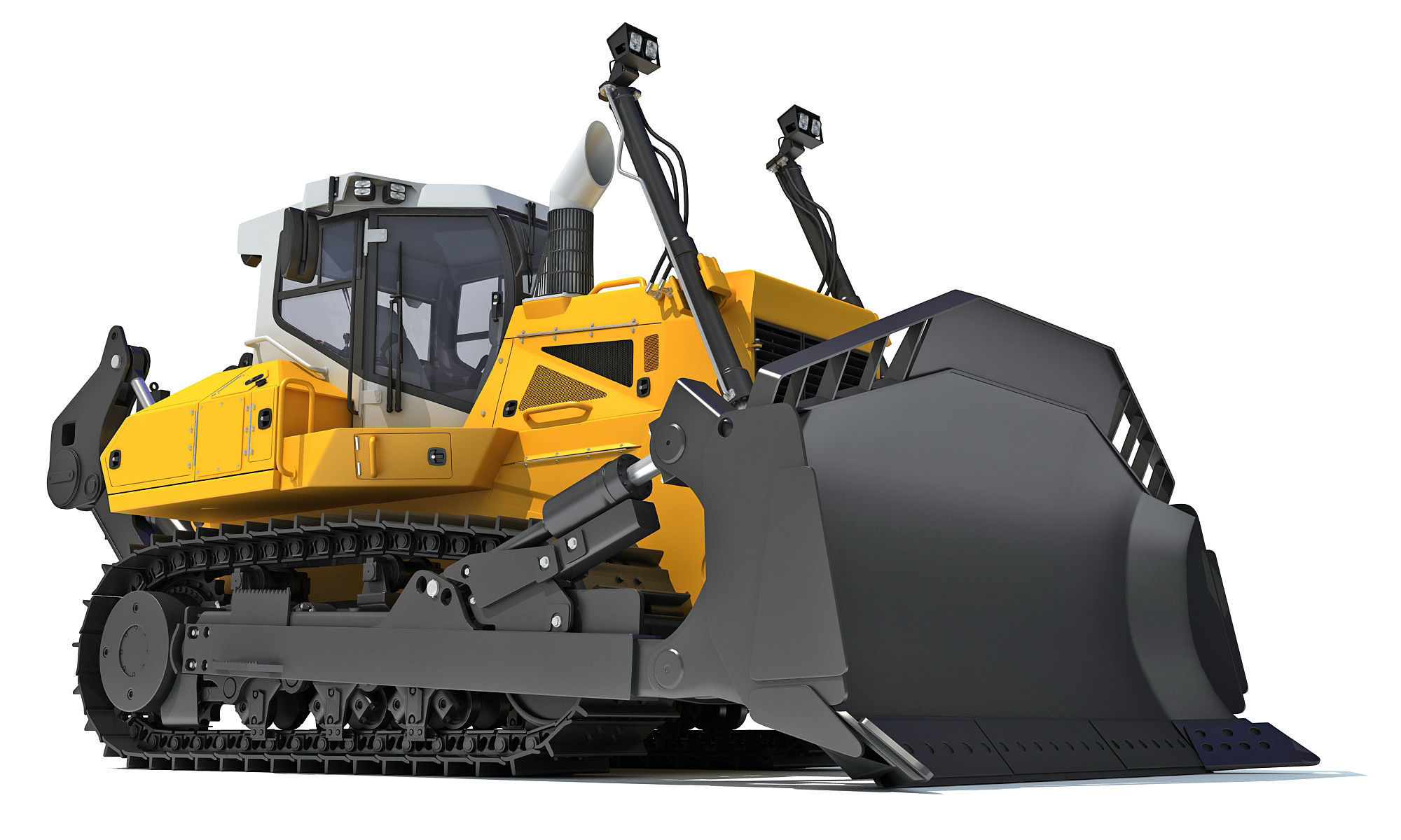 Mining Crawler Dozer 3D model_9