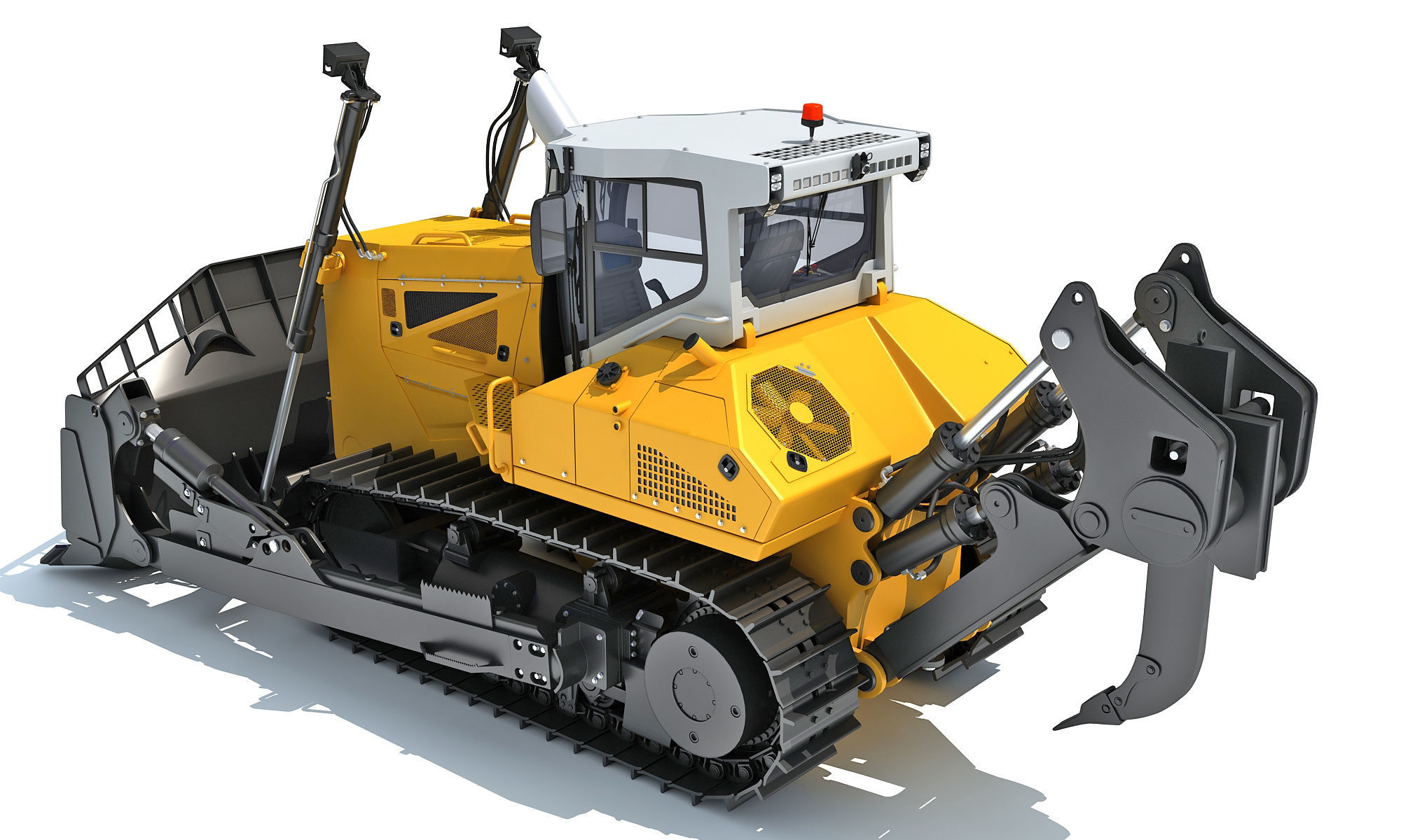 Mining Crawler Dozer 3D model_3