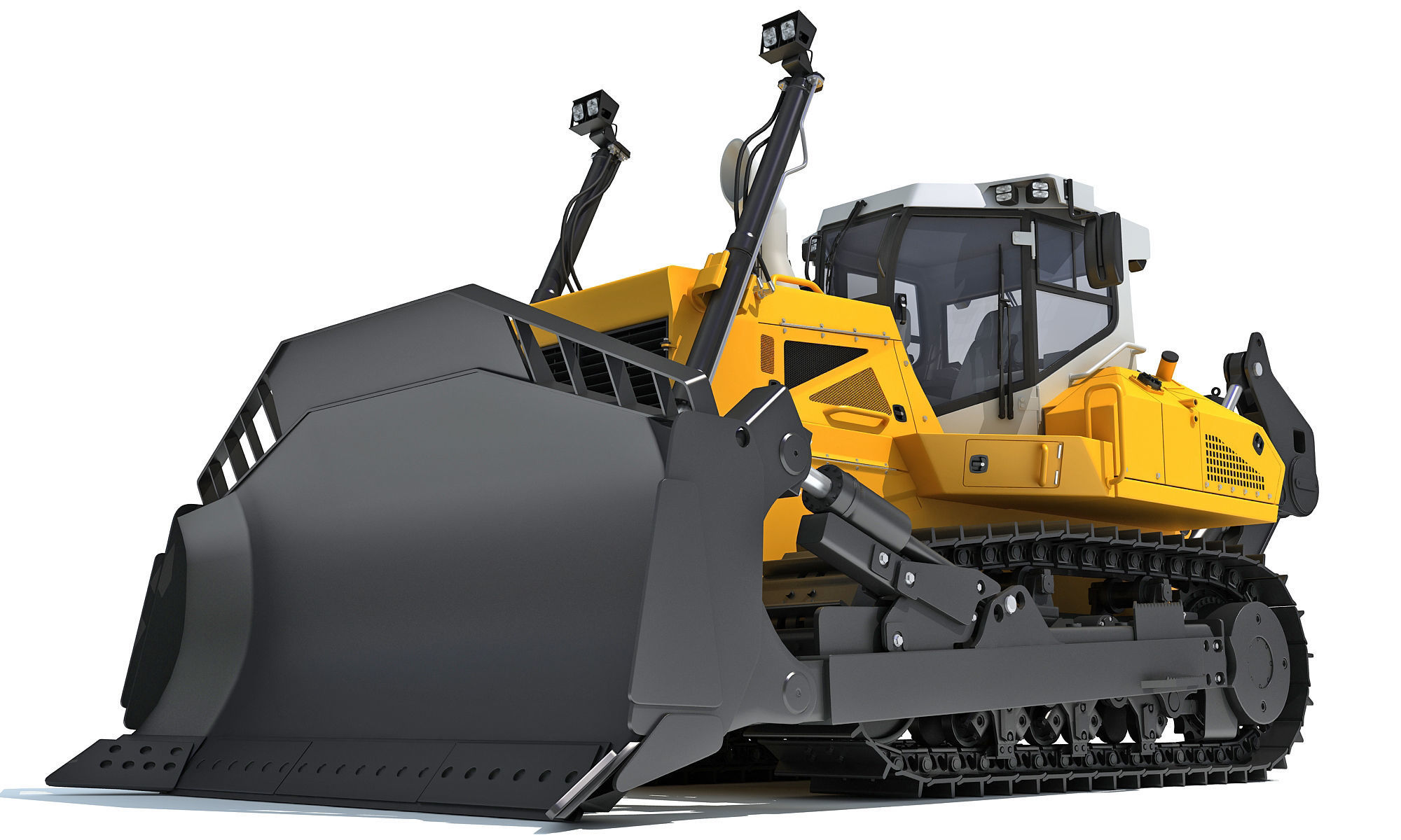 Mining Crawler Dozer 3D model_12