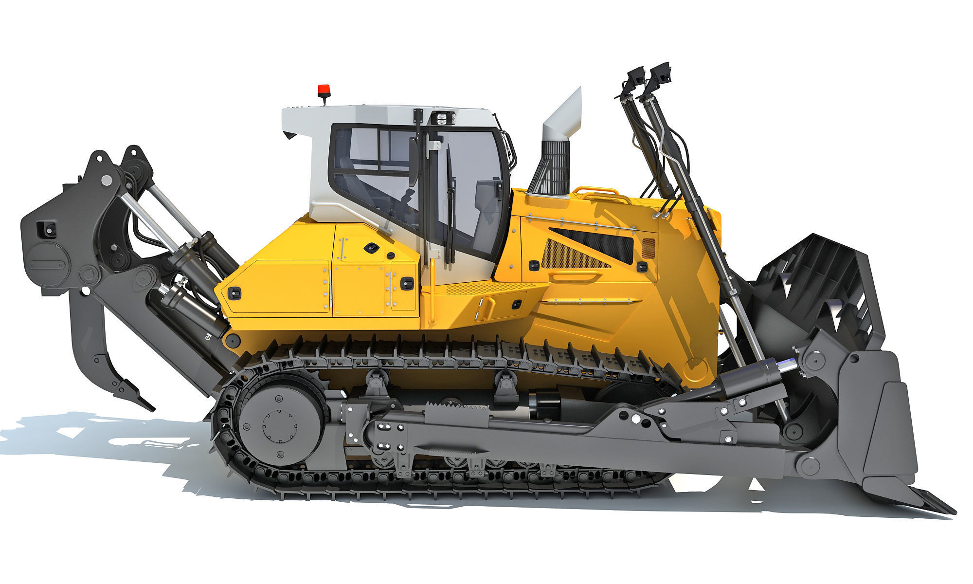 Mining Crawler Dozer 3D model_7