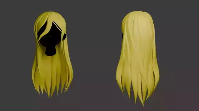 Hair Anime 03 - Hi-Polygon