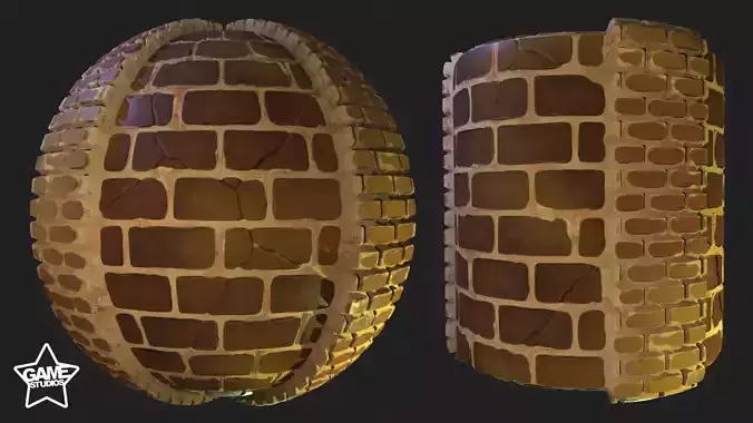 Stylized Desert Wall Material 01