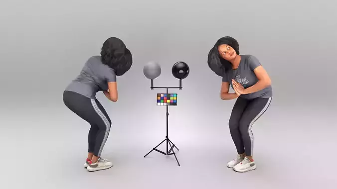 African woman doing yoga 436