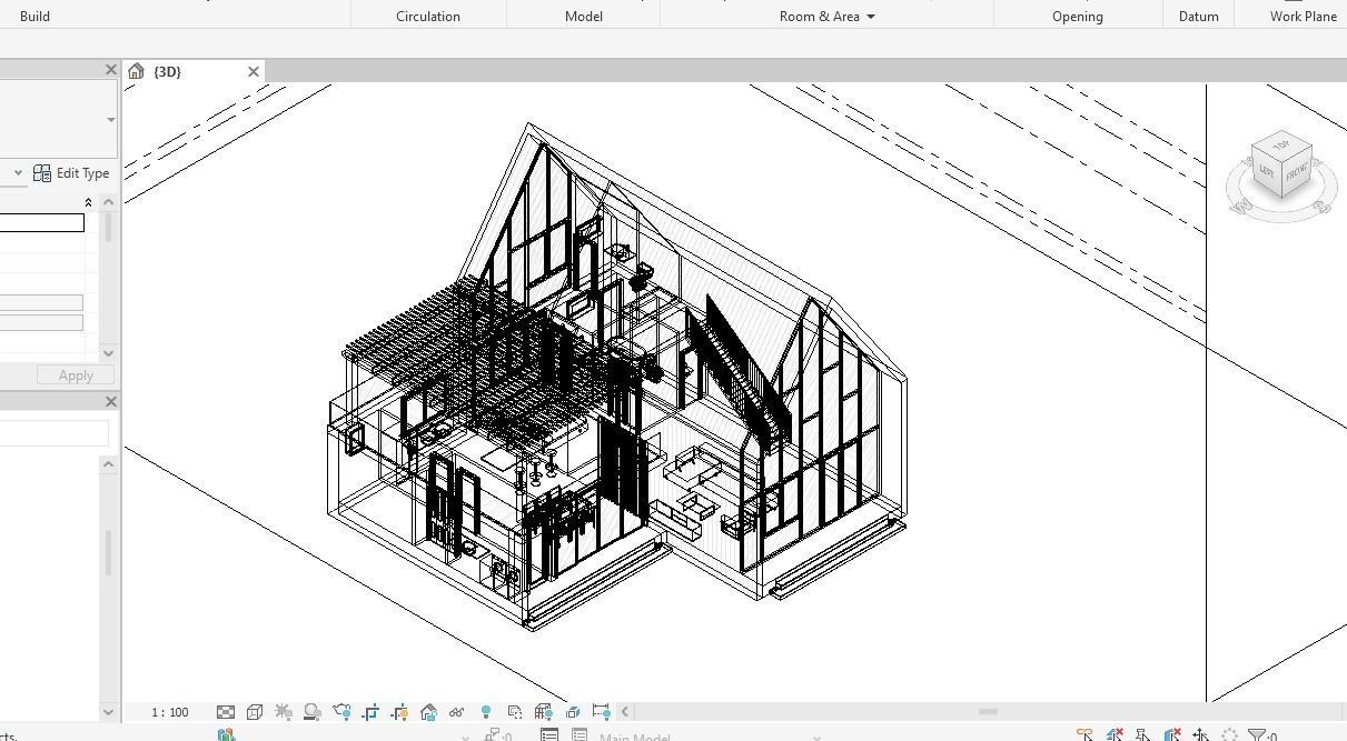 Rustic A-Frame Cabin House 3D model_5