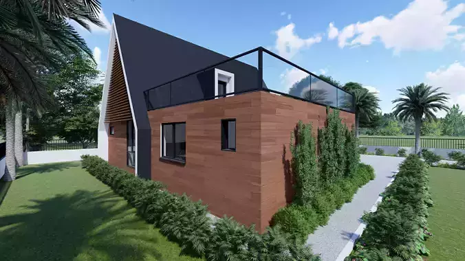 Rustic A-Frame Cabin House